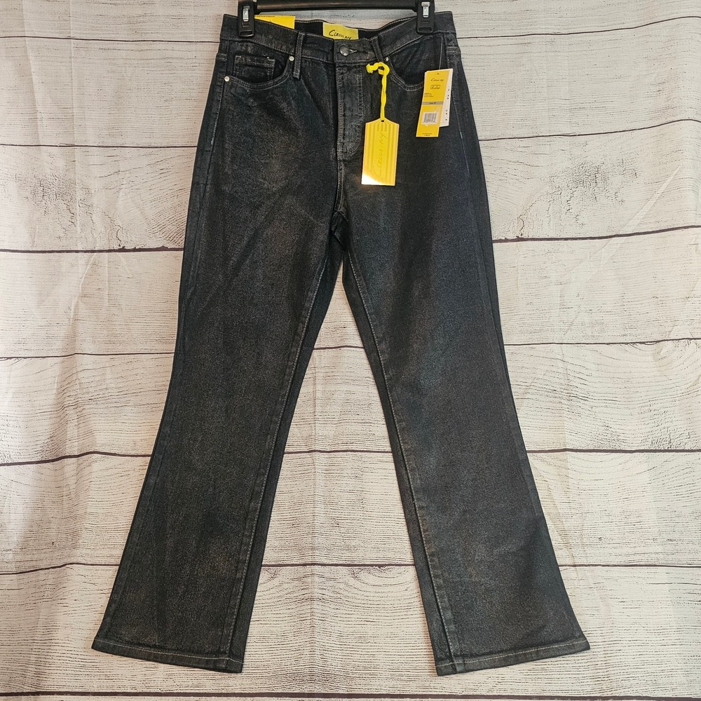 Circus NY Size 27 meas 28" High Rise Slim Straight Cropped Coated Jeans NWT 1156